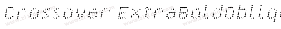 Crossover ExtraBoldOblique字体转换